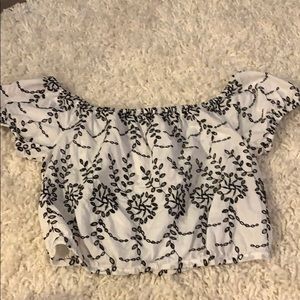 American Eagle crop off the shoulder blouse